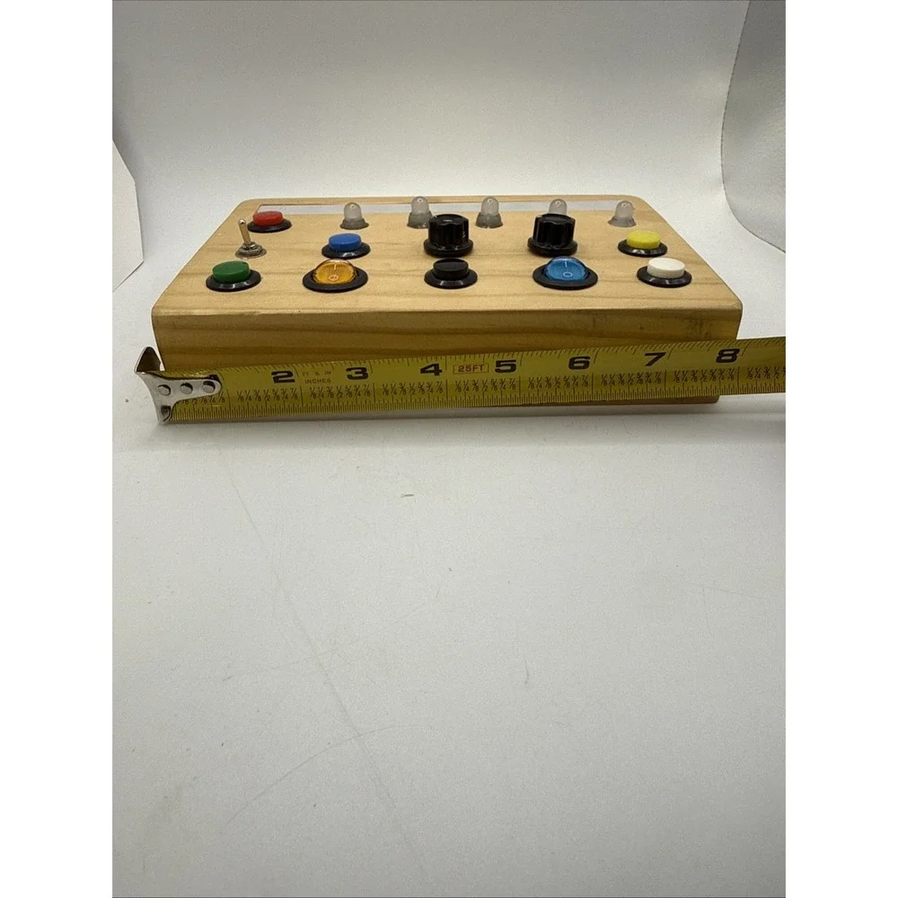 Montessori Busy Board Sensory Toy Lights Buttons‎ Knobs